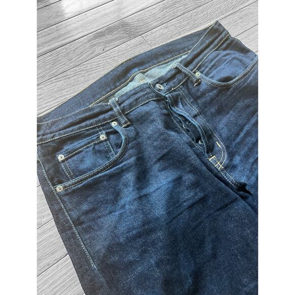 Straight Leg RAW SELVEDGE Denim Jeans Size 34 Asphalte - Picture 4 of 6